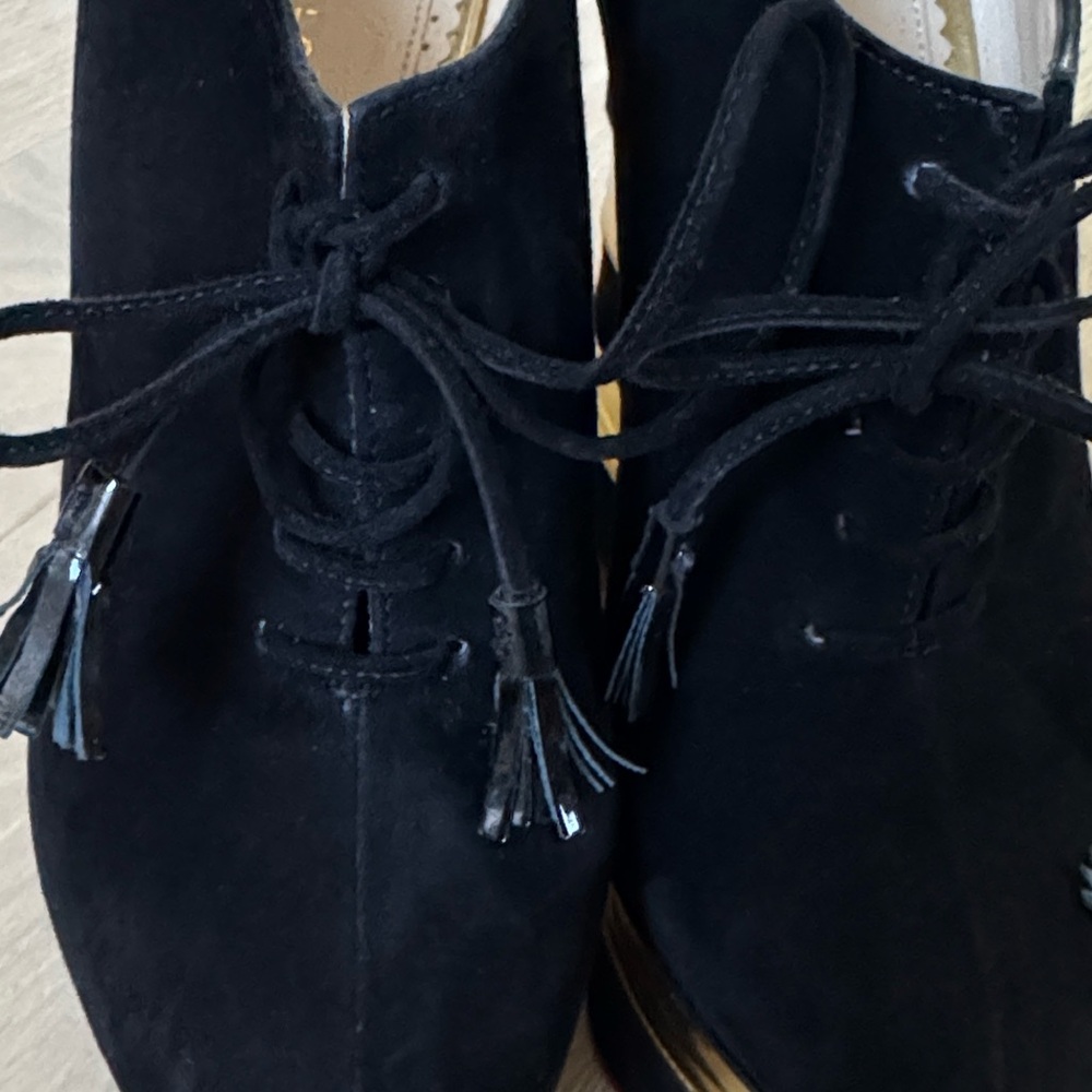 Charlotte Olympia Black and Gold Martha Platform Wedge Booties - Picture 9 of 9